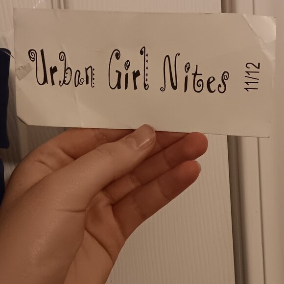 Urban Girl Nites Strapless Midnight Blue Prom Dress with Sash - Picture 8 of 9